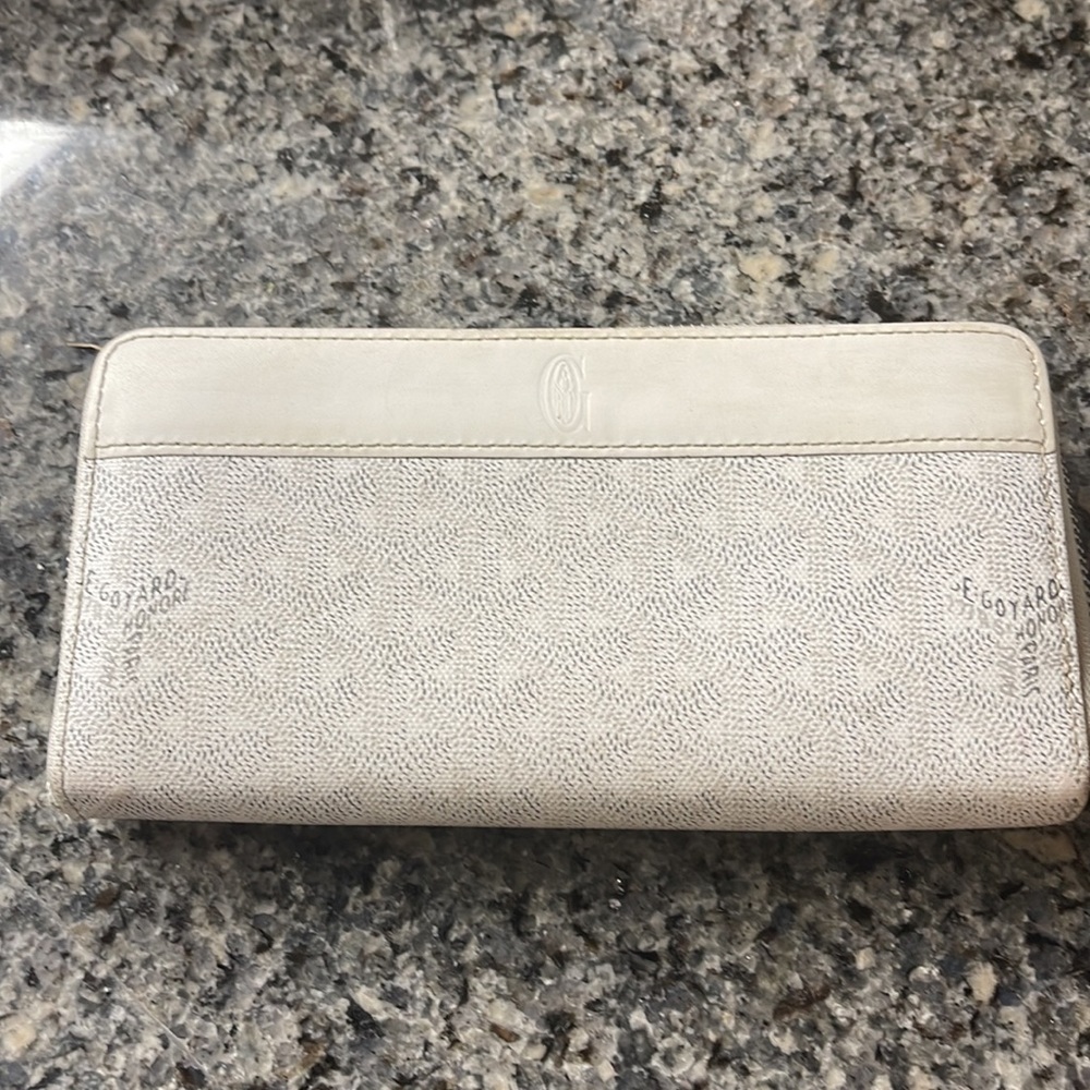 GOYARD CHEVON MATIGON GM WALLET WHITE